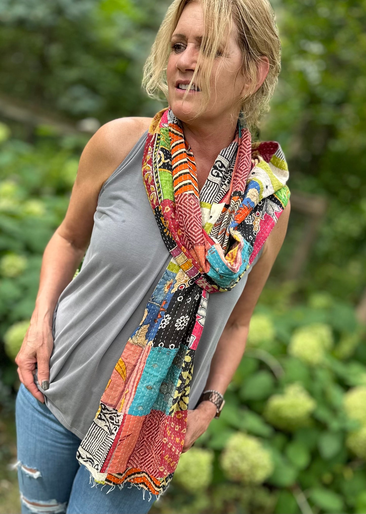 Carmel Kantha Scarf