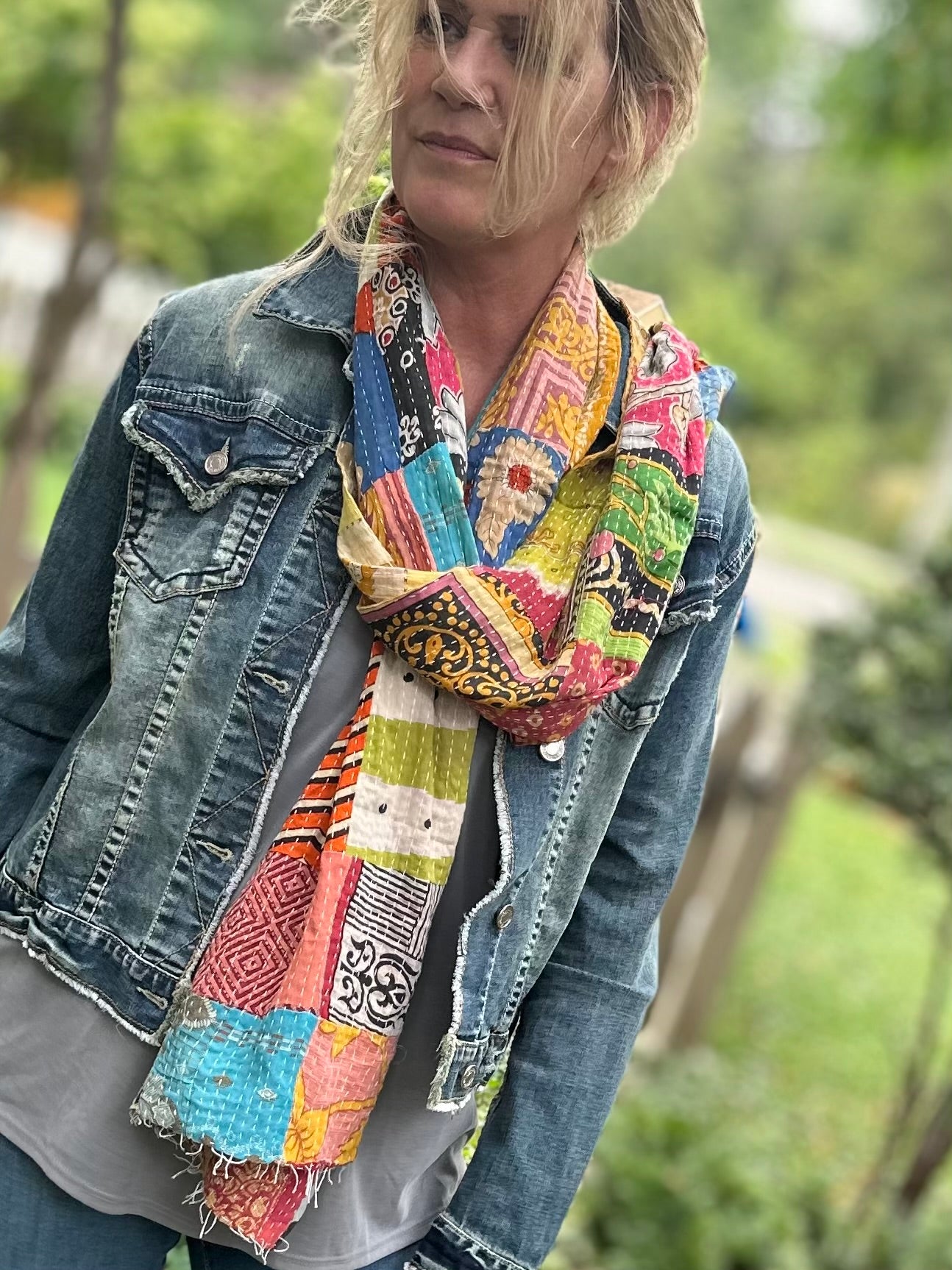 Carmel Kantha Scarf