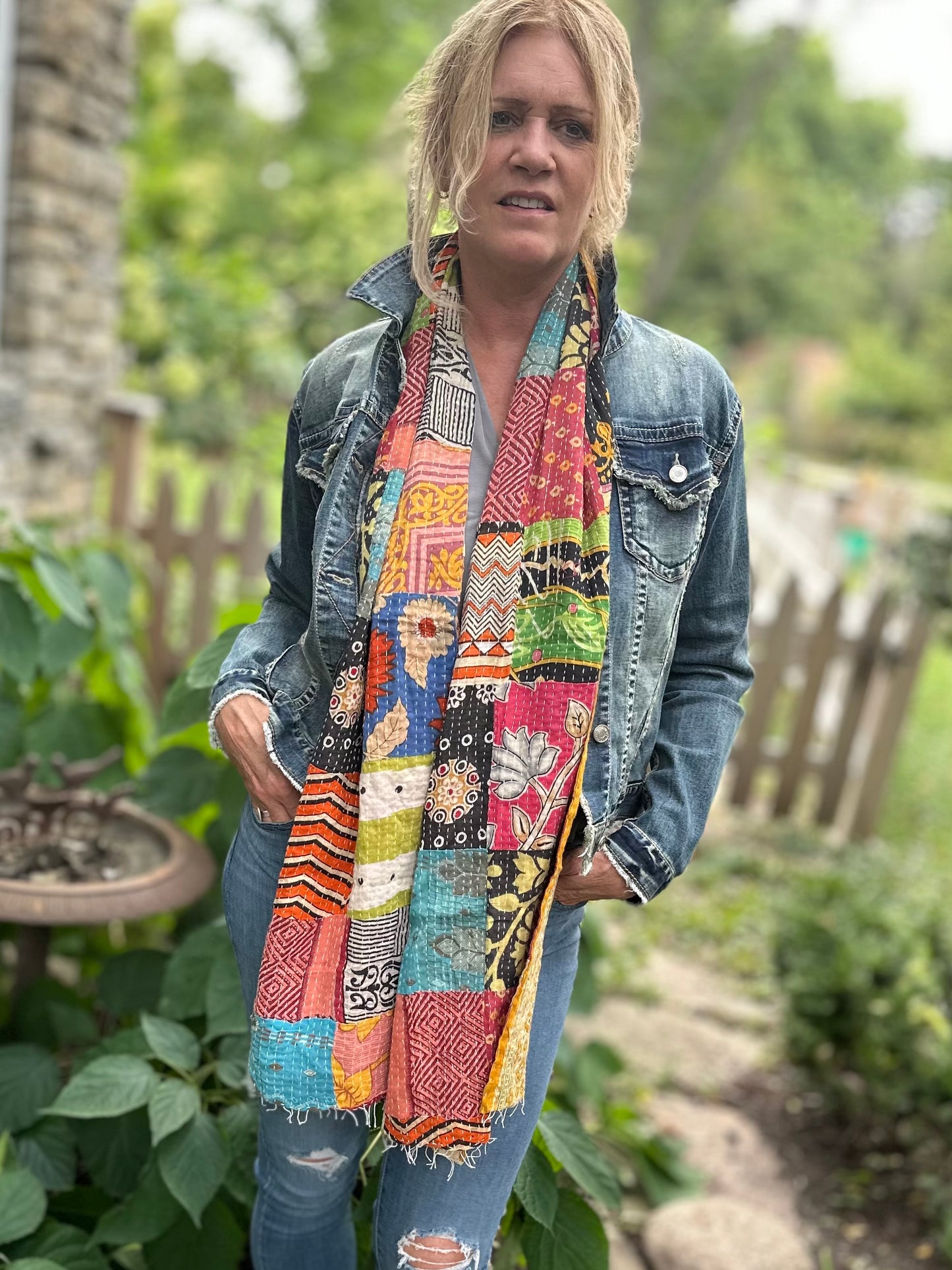 Carmel Kantha Scarf