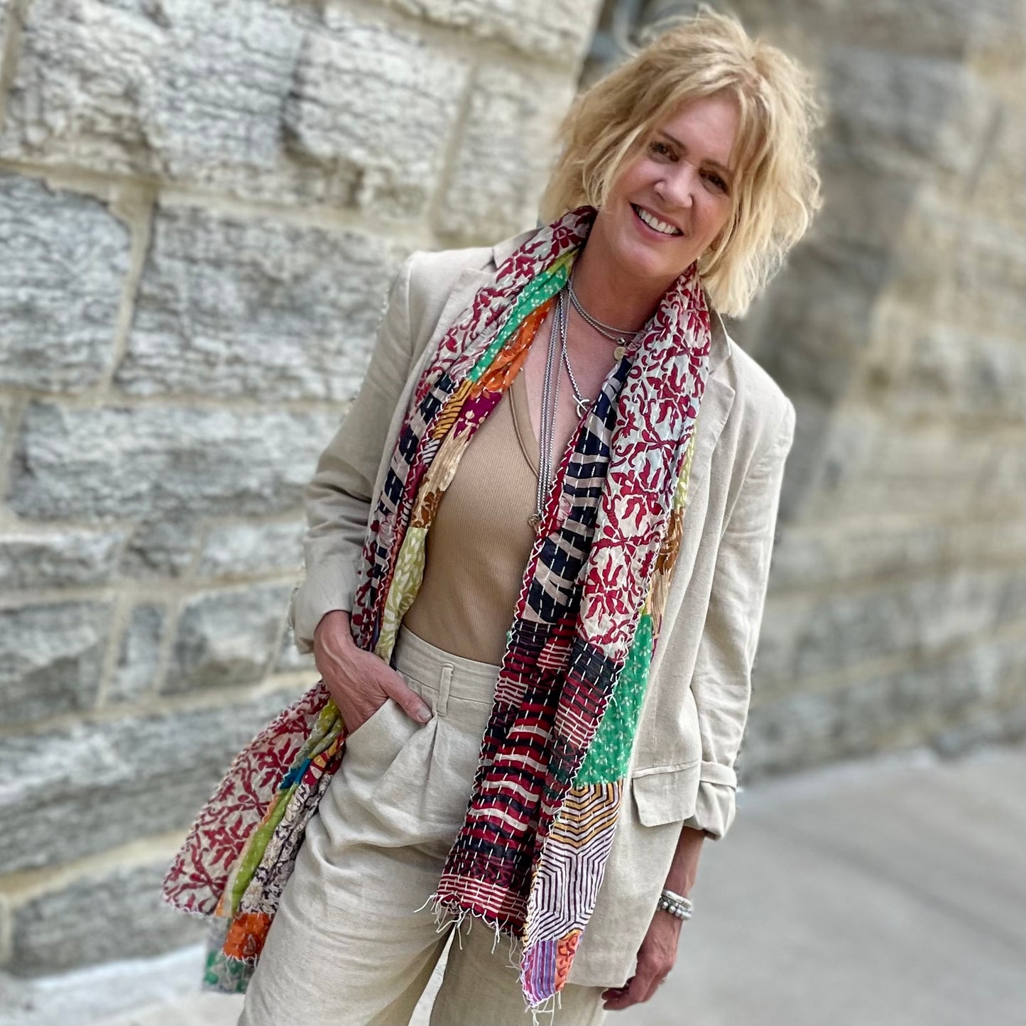 Carmel Kantha Scarf