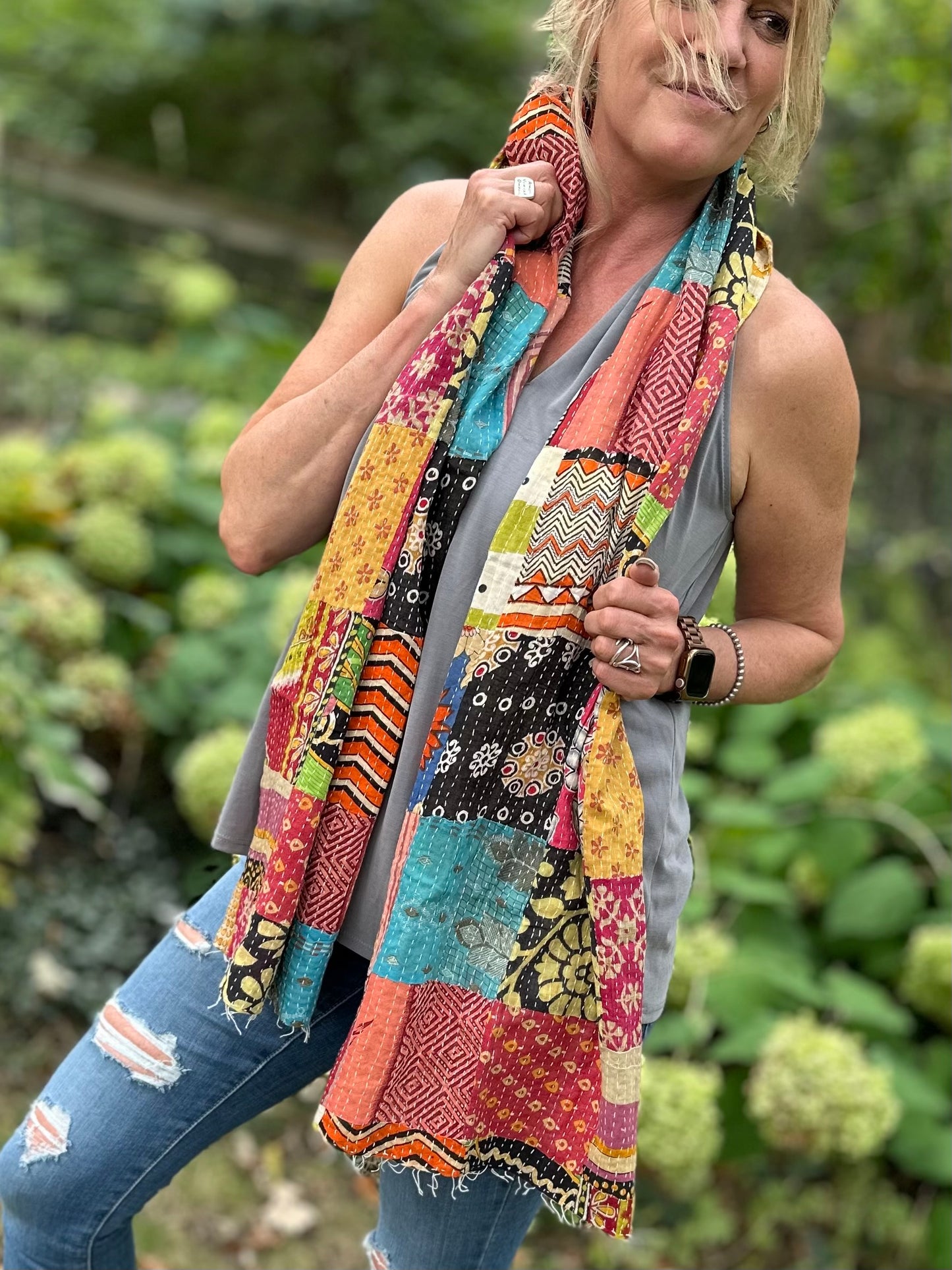 Carmel Kantha Scarf