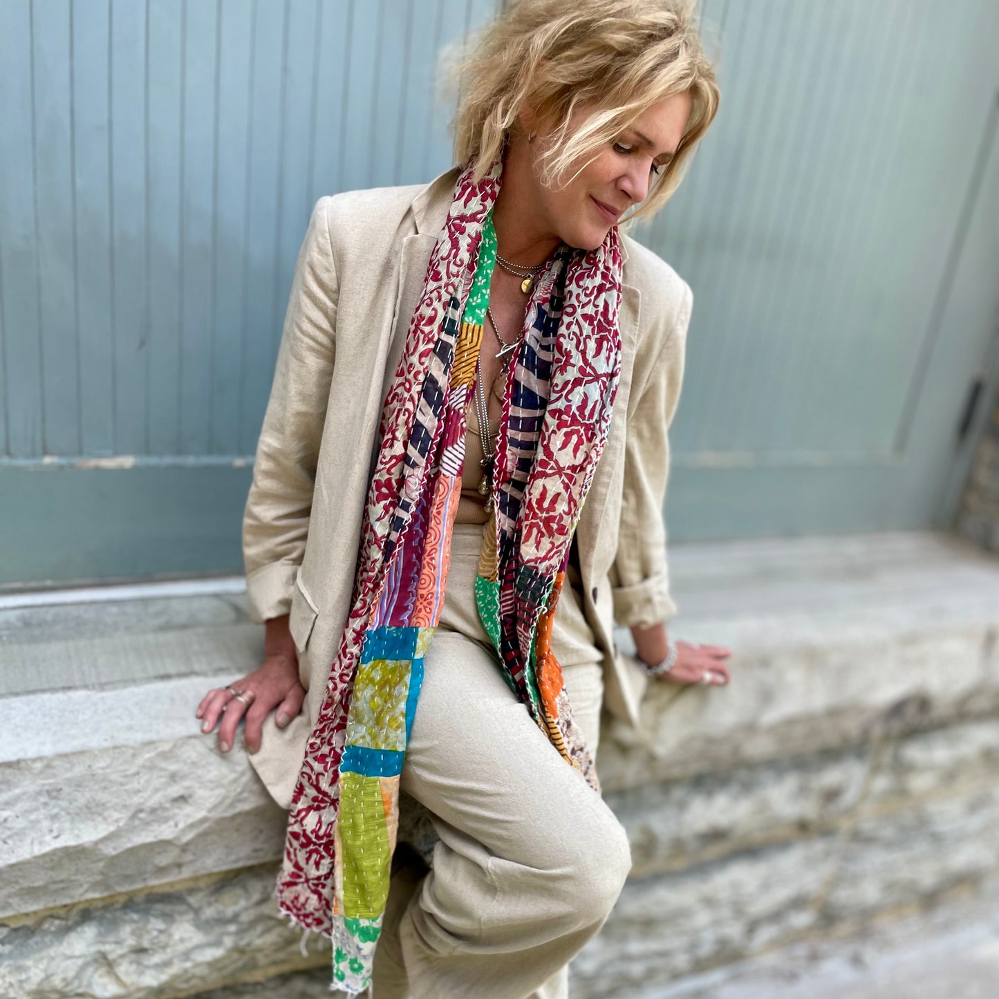 Carmel Kantha Scarf