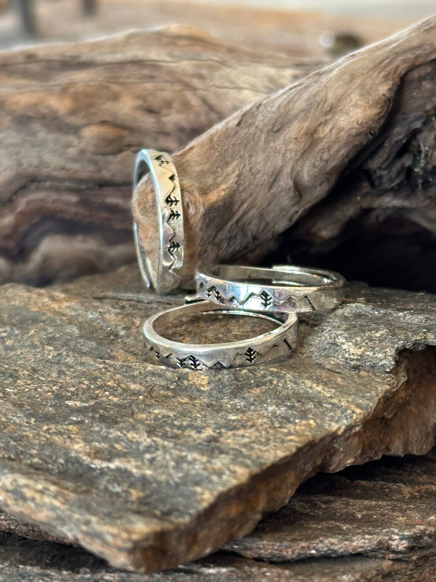 Mountain Range - Silver Ring