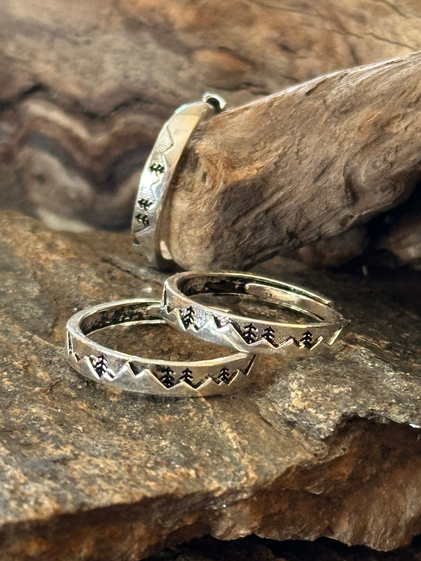 Mountain Range - Silver Ring