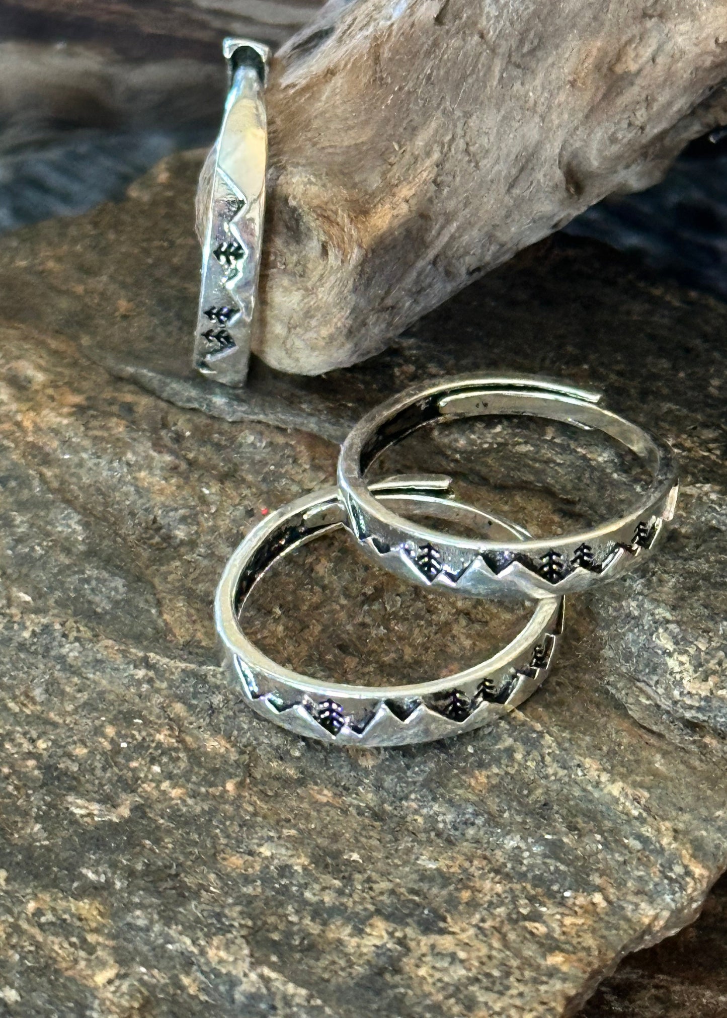 Mountain Range - Silver Ring
