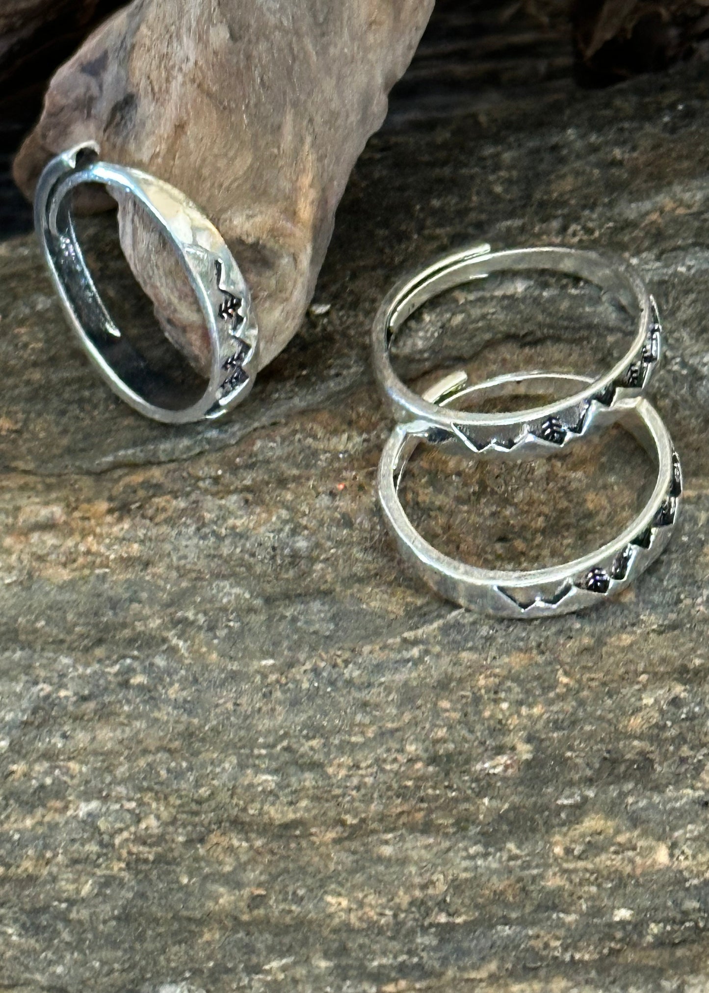 Mountain Range - Silver Ring