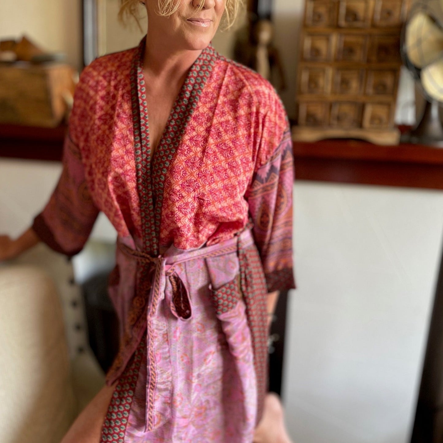 Silk Sari Robe 6 pack - Mixed patterns