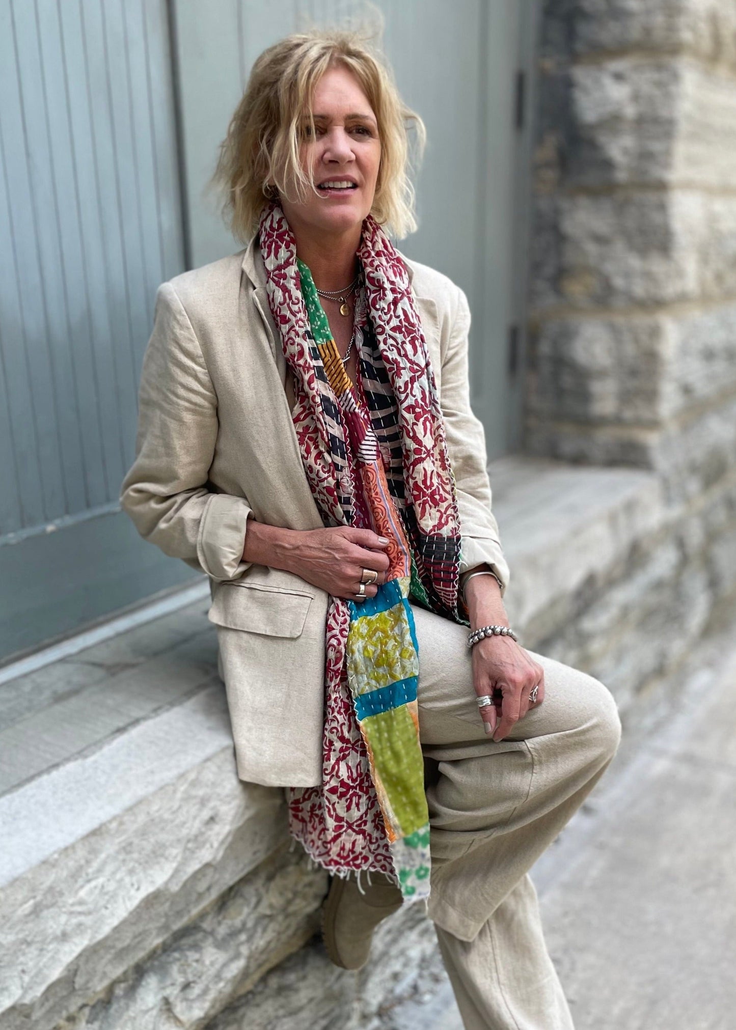 Carmel Kantha Scarf