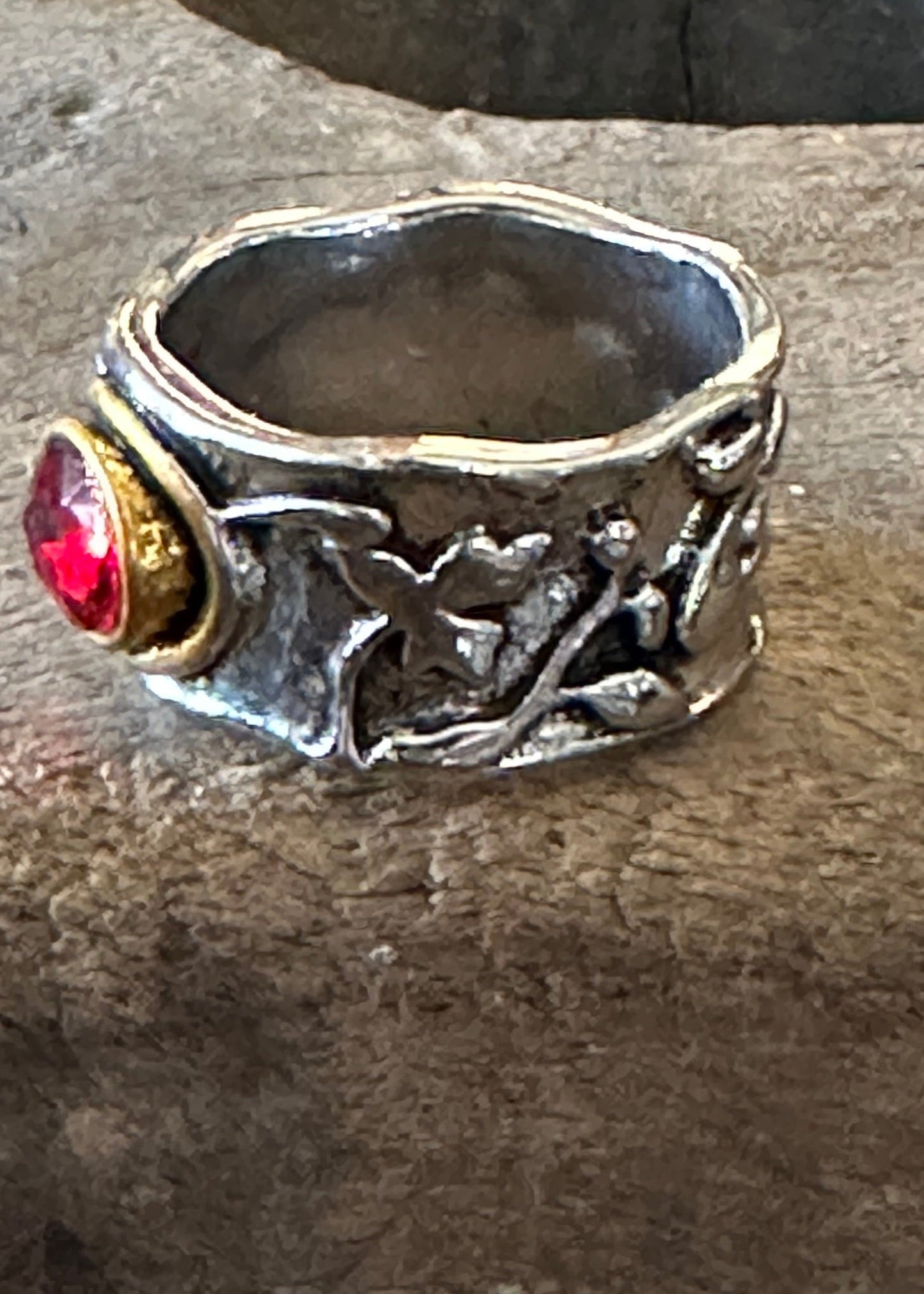 Moab Ring - Etched silver