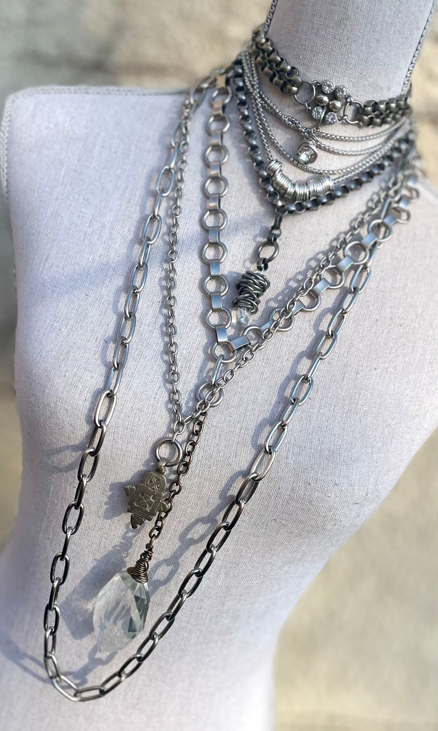 Amy Louise Silver Pass Necklace
