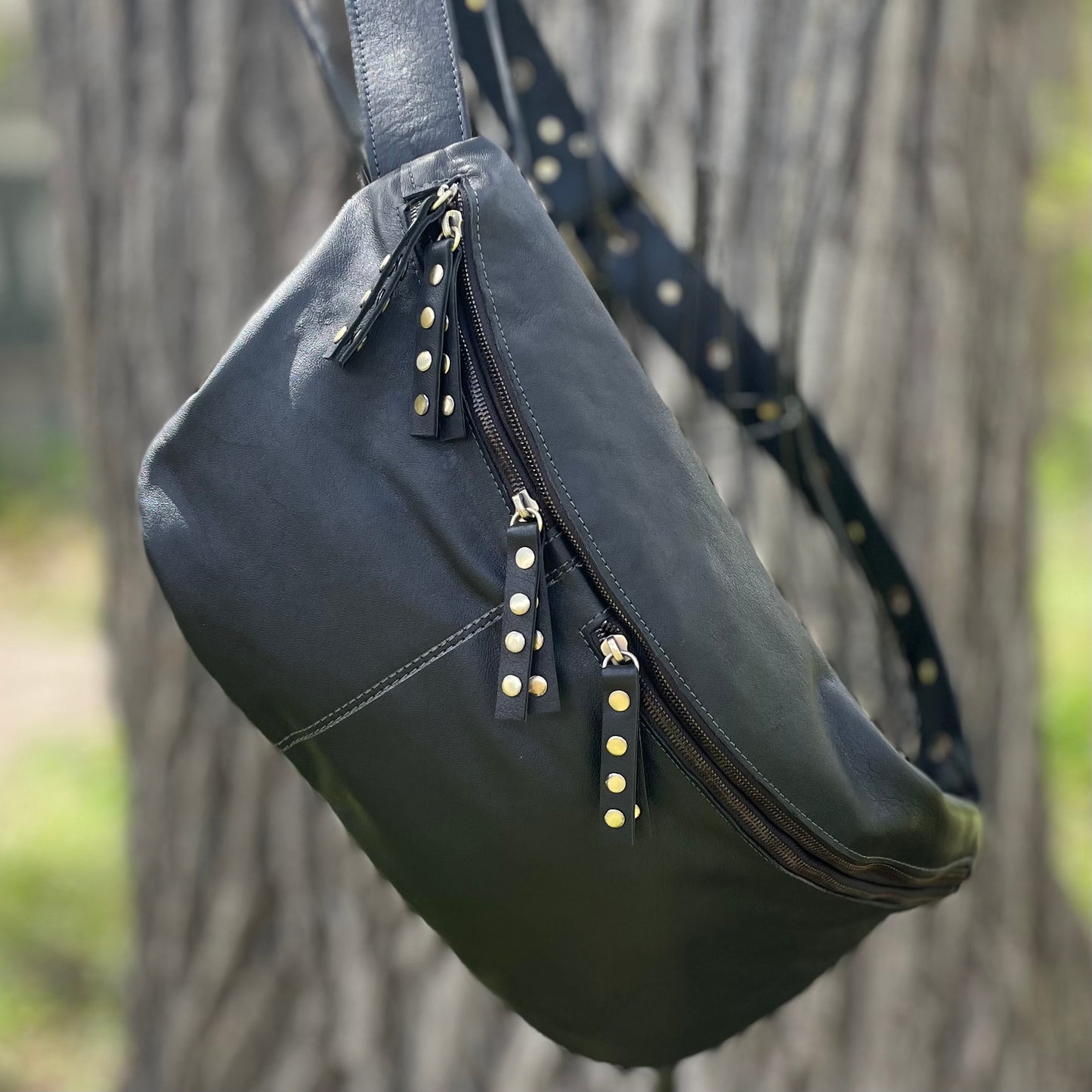 Marley Leather Sling Bag - Black