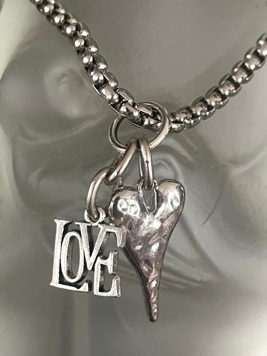 “LOVE” Silver Charm Bracelet.