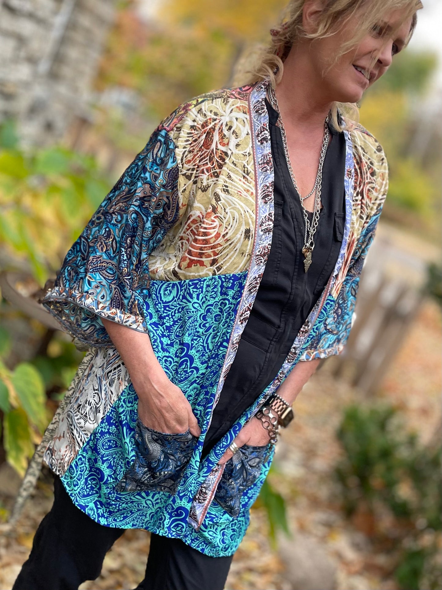 Topangea Silk Sari Robe.