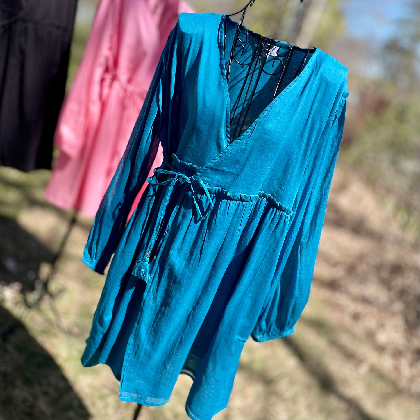 Laguna Cotton Wrap Top/Mini Dress.