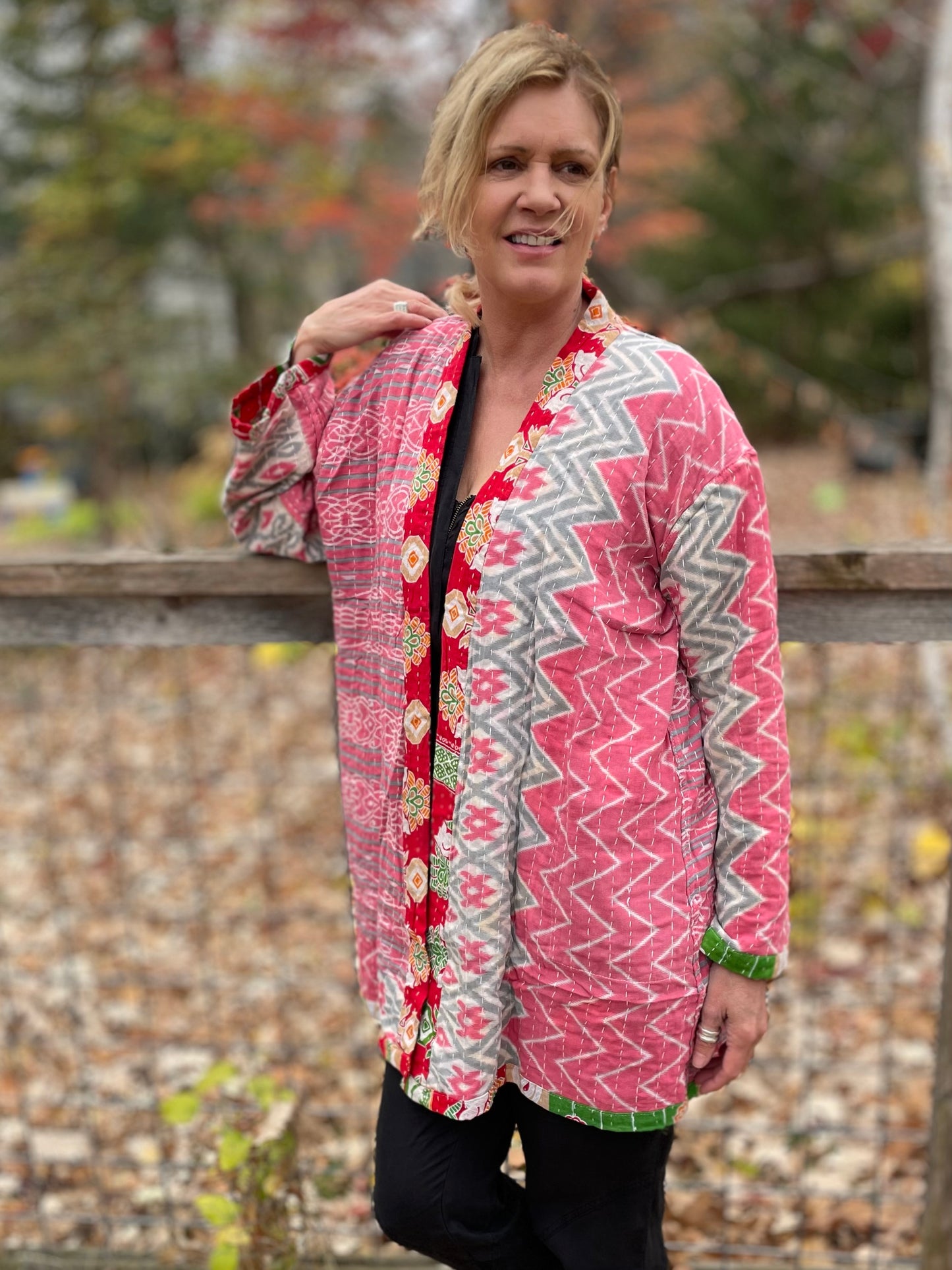 Wanderer Reversible Kantha Robe.