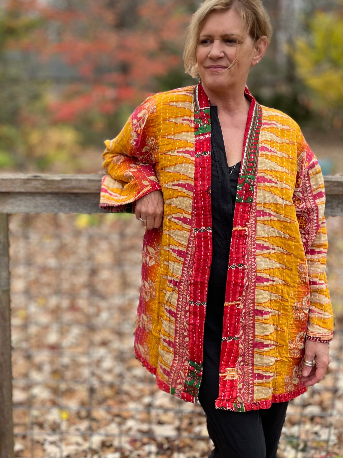 Wanderer Reversible Kantha Robe.