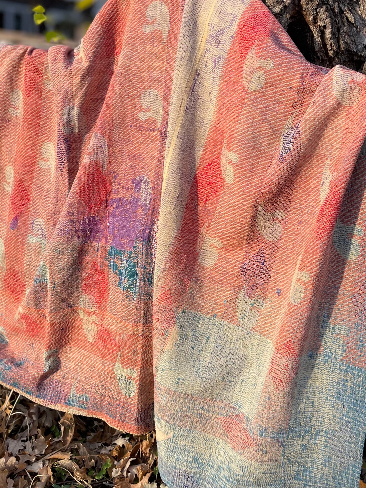 Theodora Reversible Kantha Quilts. Set of 3.