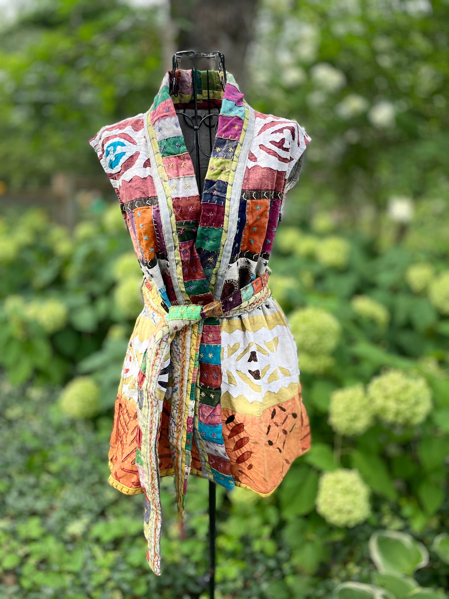 Dakota Hand Stitched Kantha Vest - Assorted Fabric Designs