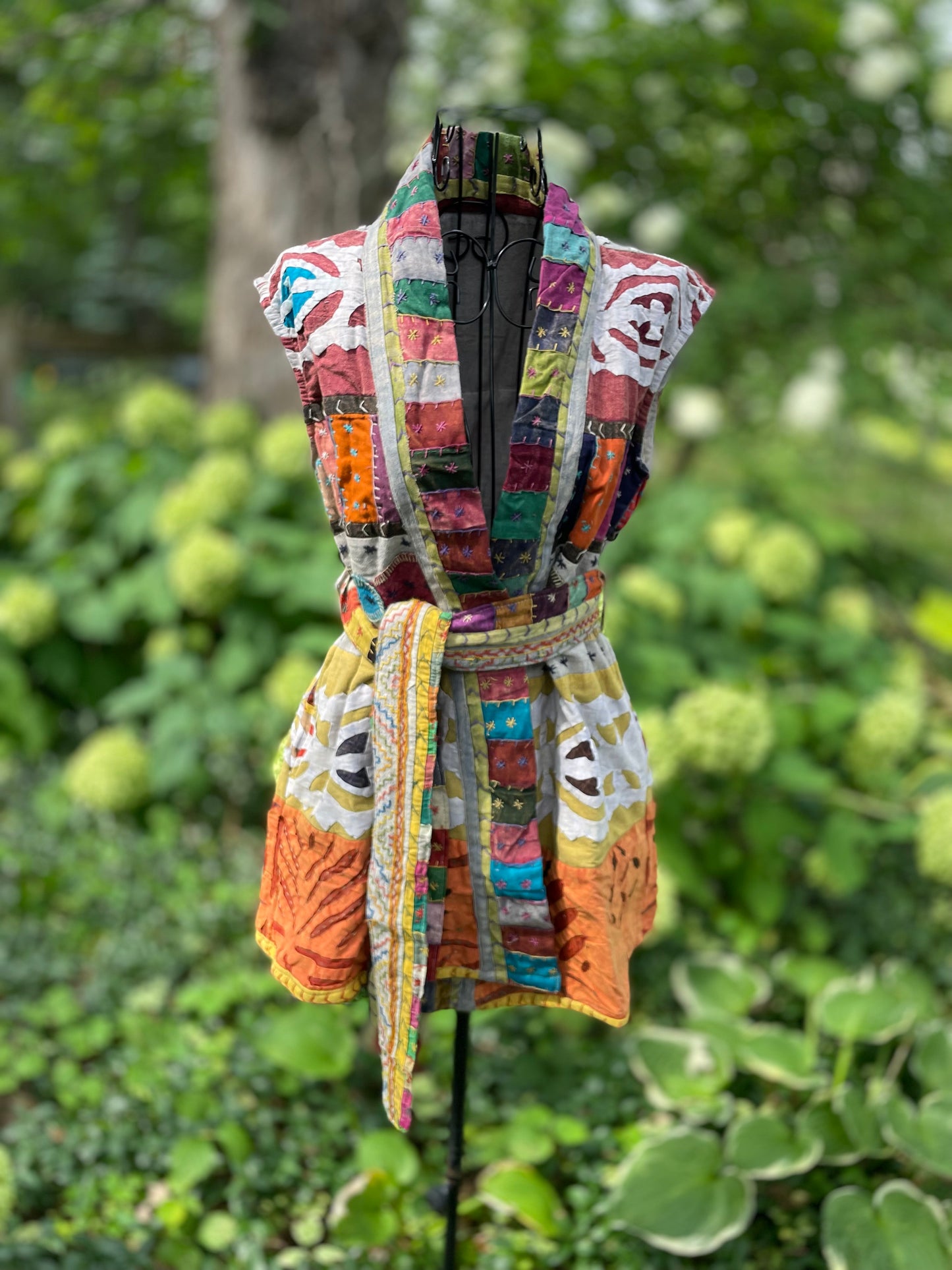 Dakota Hand Stitched Kantha Vest - Assorted Fabric Designs