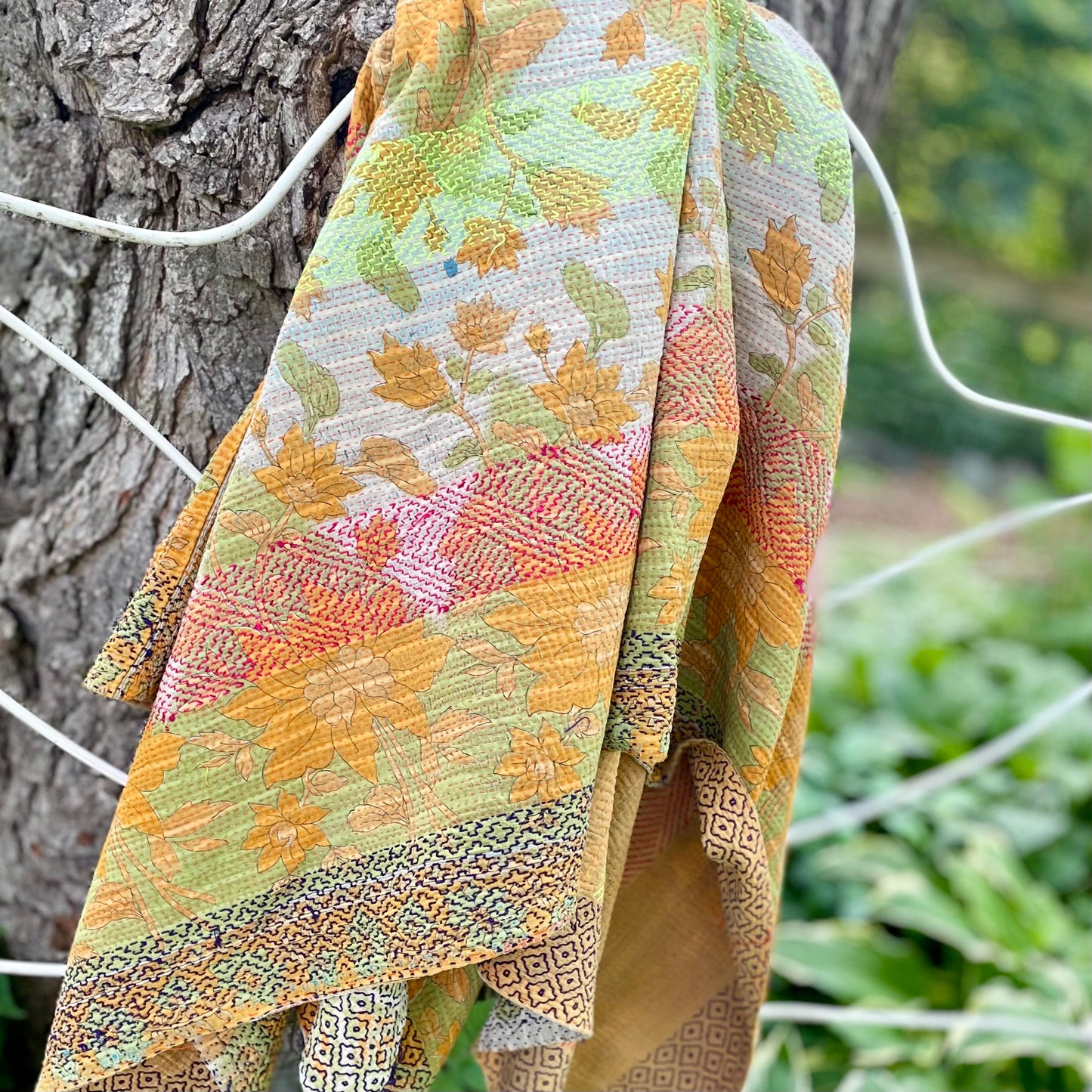 Theodora Reversible Kantha Quilts. Set of 6.