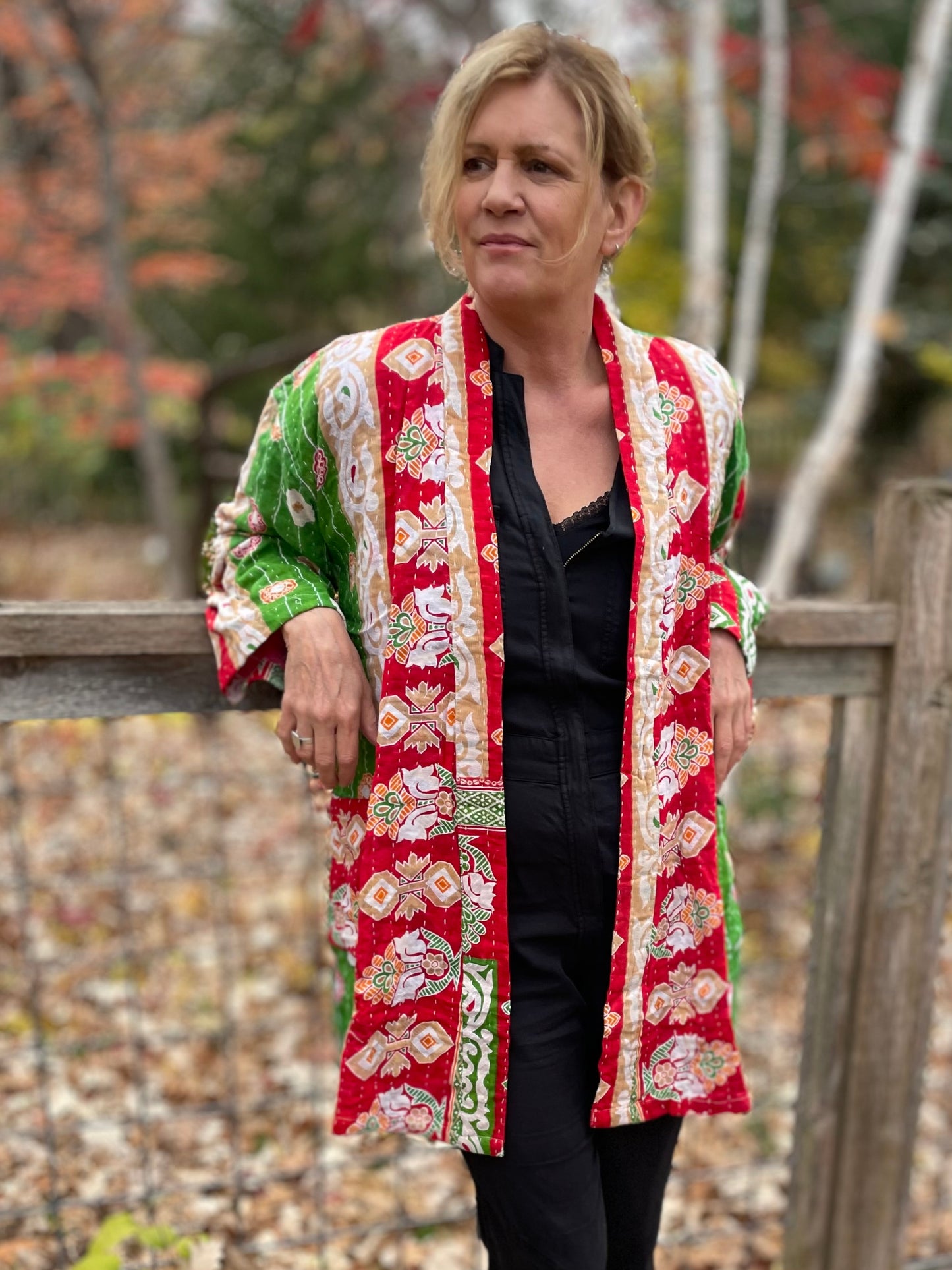 Wanderer Reversible Kantha Robe.