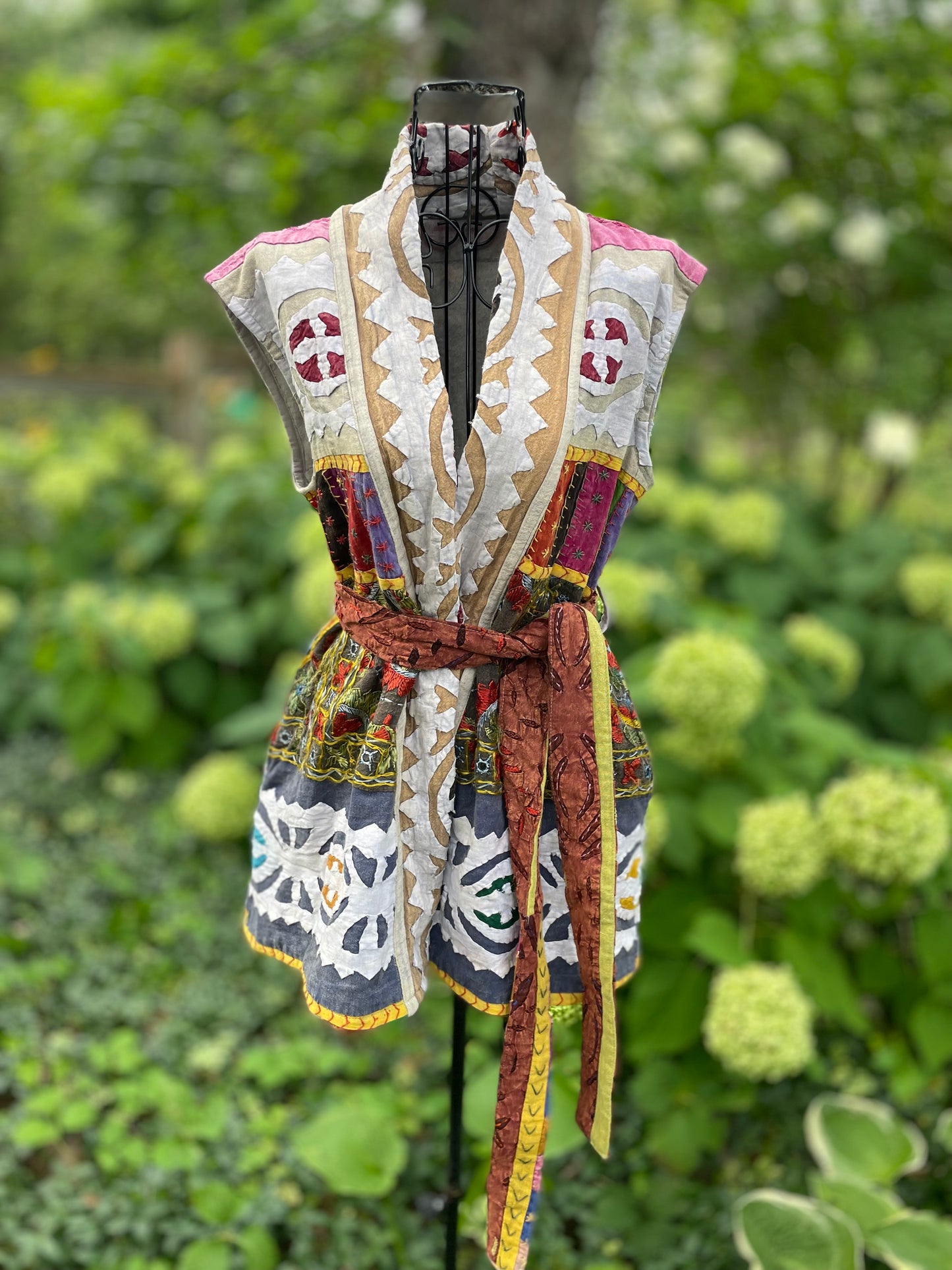 Dakota Hand Stitched Kantha Vest - Assorted Fabric Designs