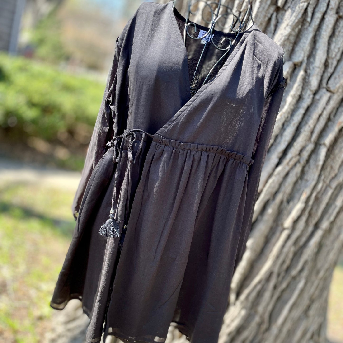 Laguna Cotton Wrap Top/Mini Dress.