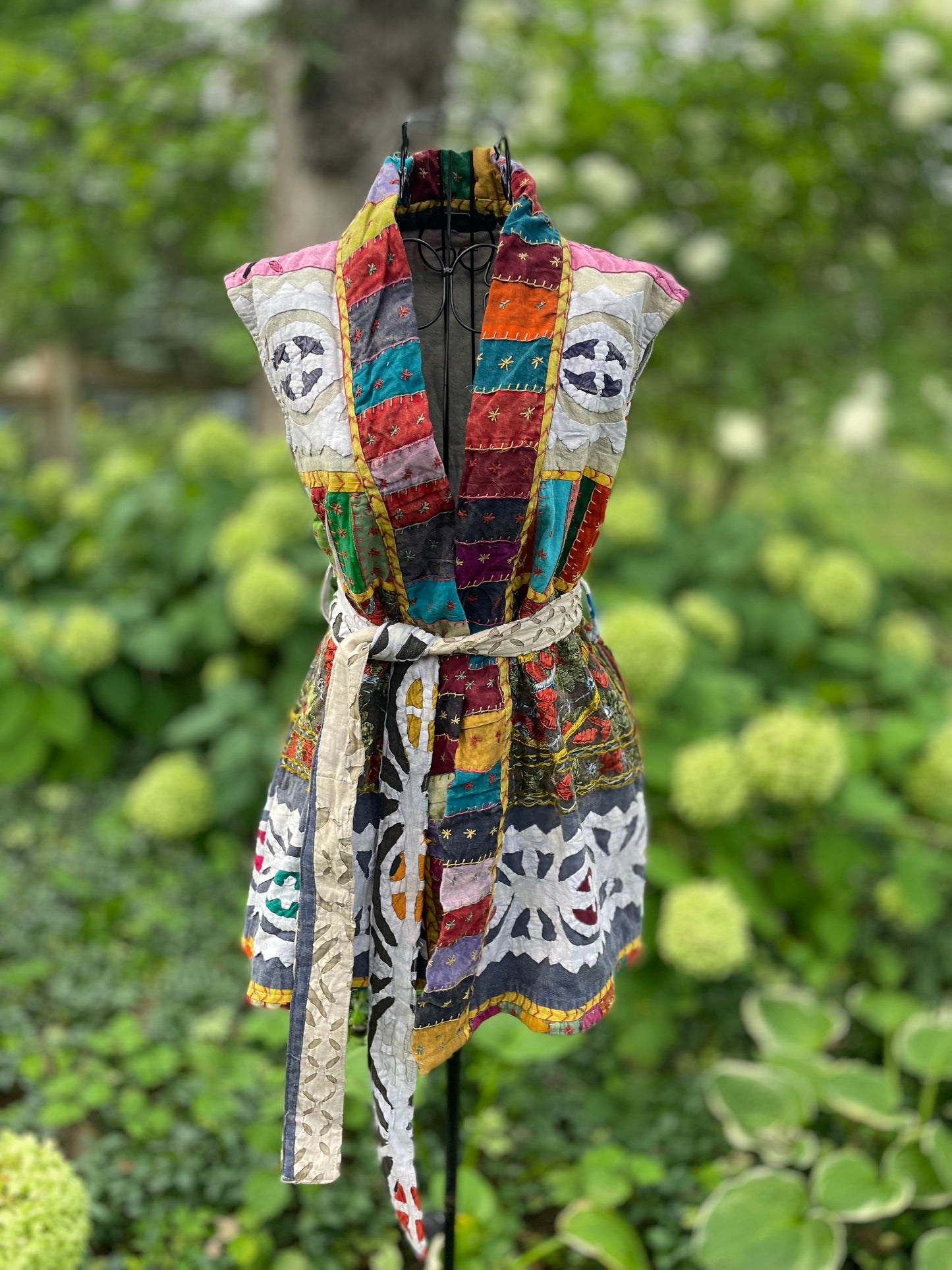 Dakota Hand Stitched Kantha Vest - Assorted Fabric Designs