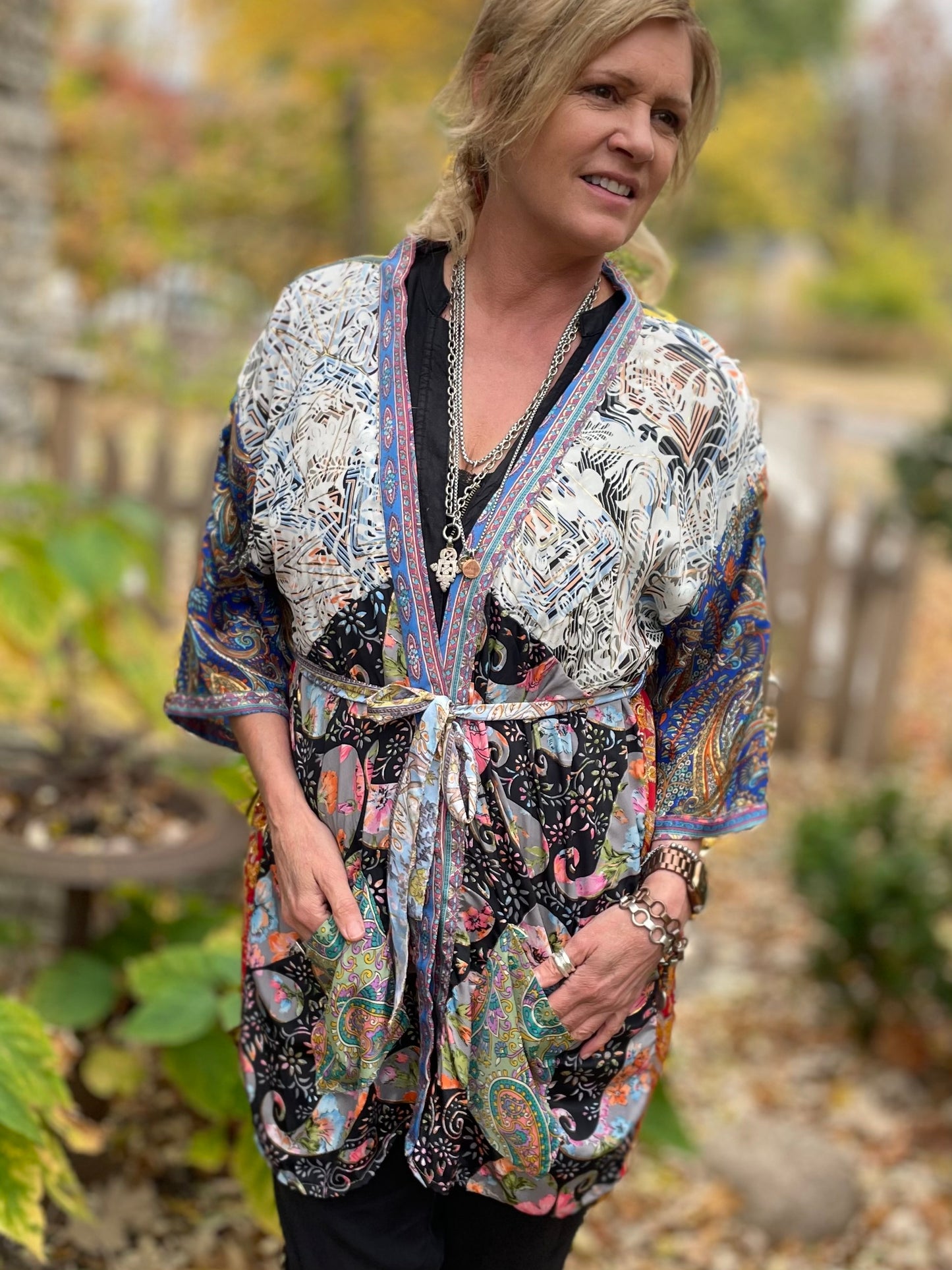 Topangea Silk Sari Robe.