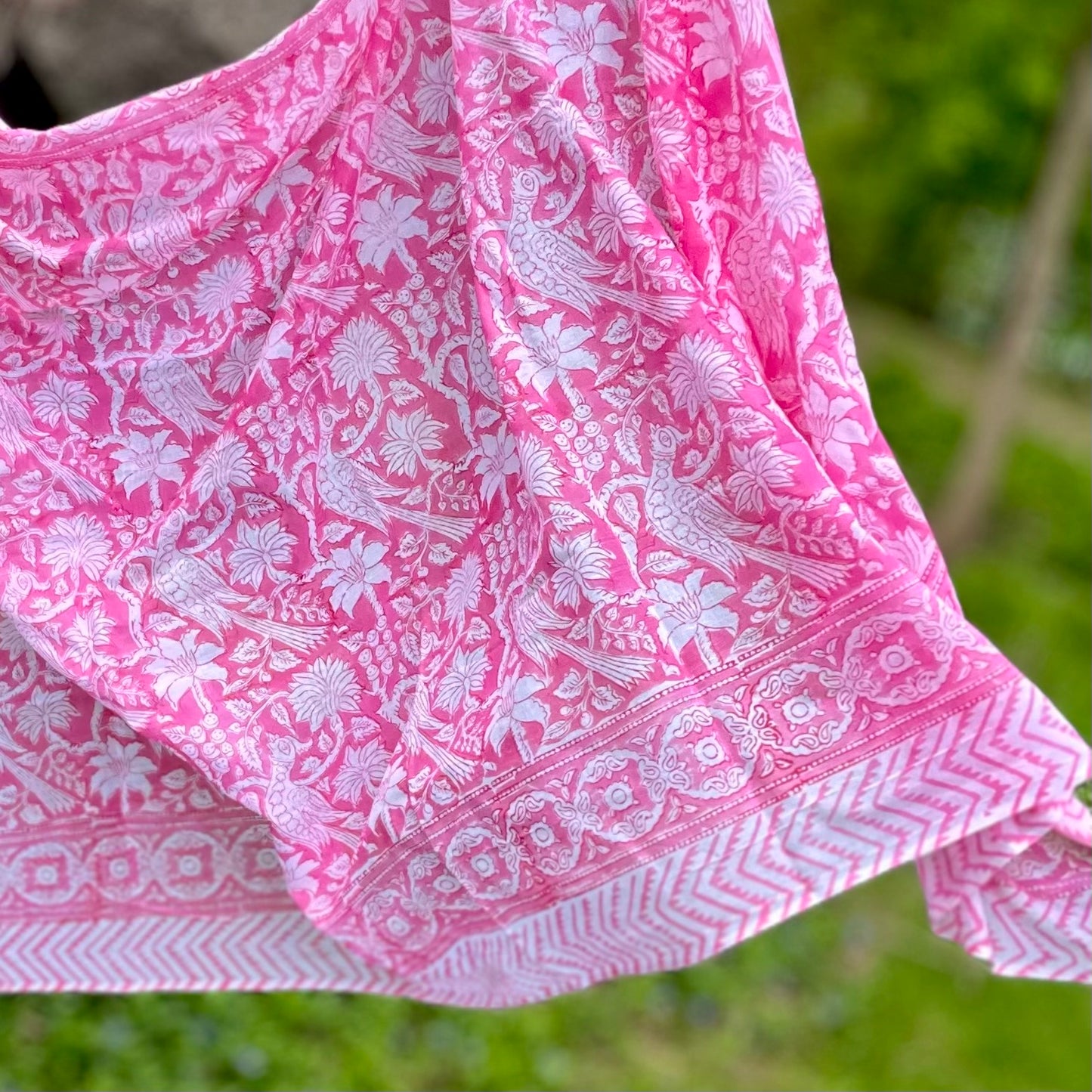 Kayla Cotton Sarong Scarf. Pink