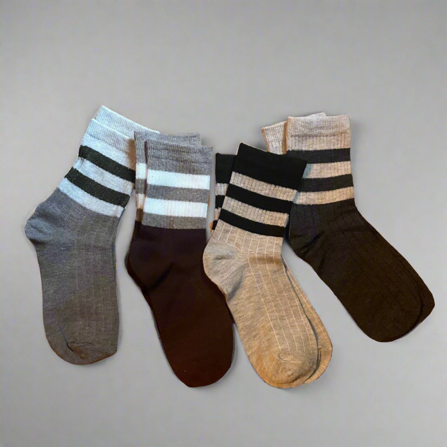 Vintage Striped Crew Sock