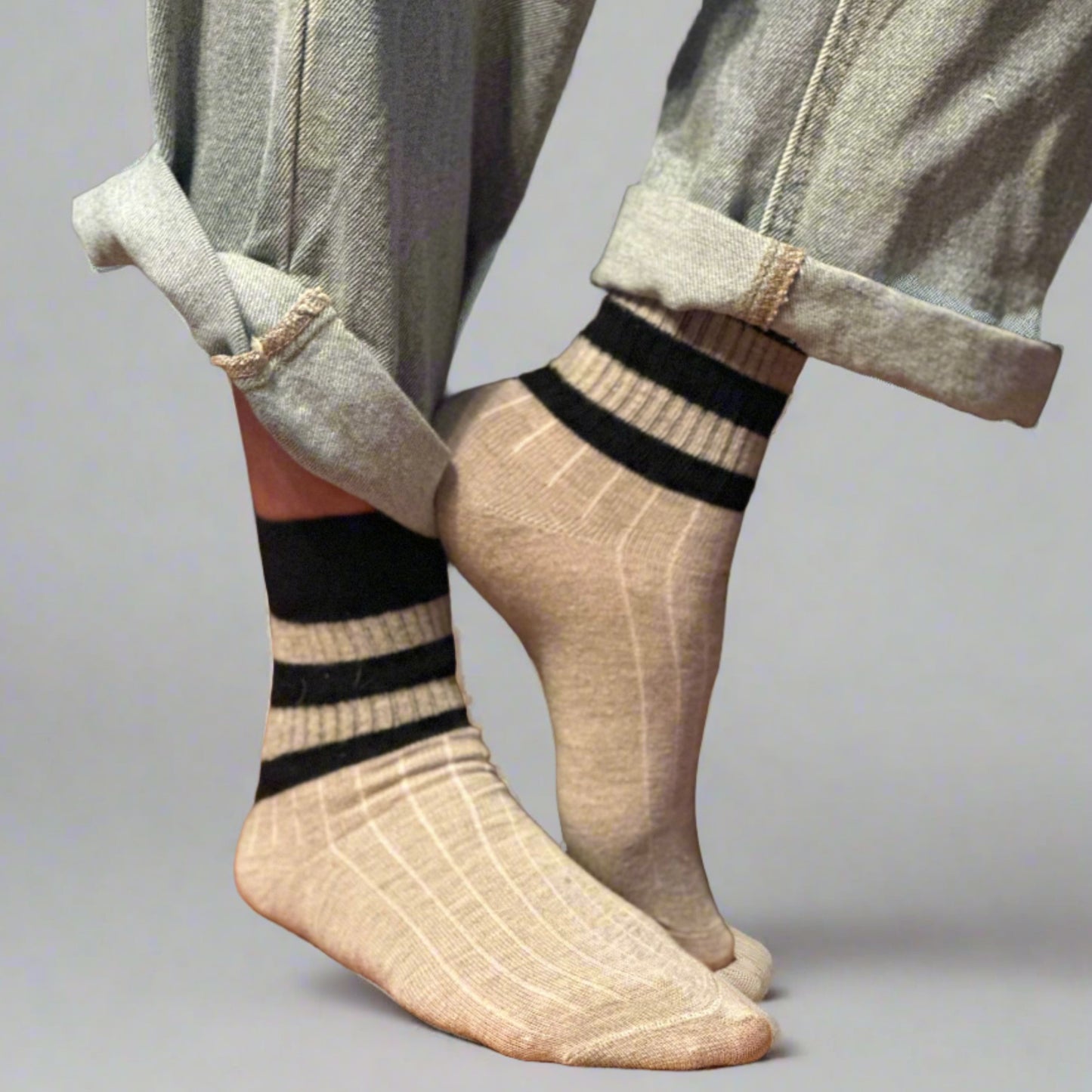 Vintage Striped Crew Sock