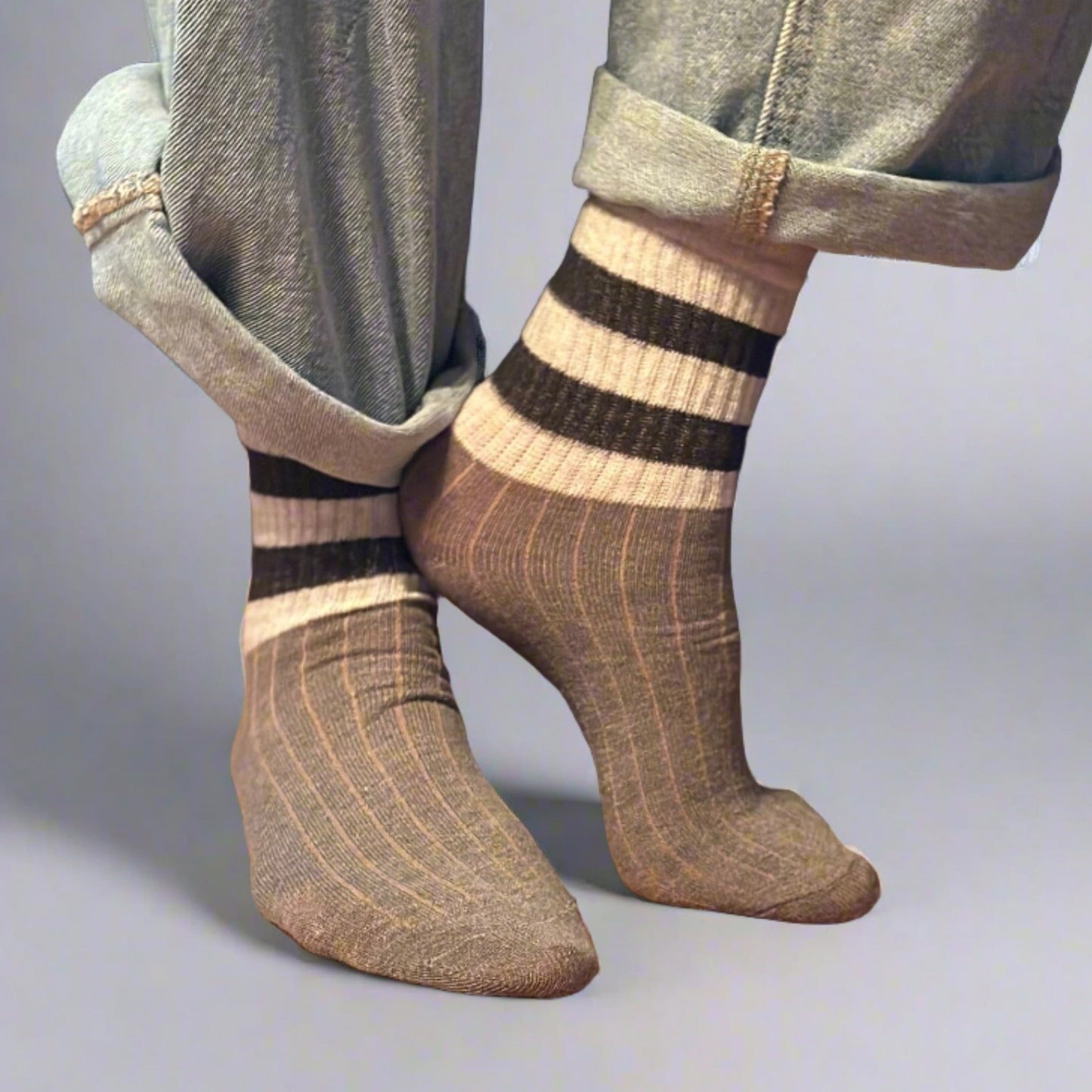 Vintage Striped Crew Sock