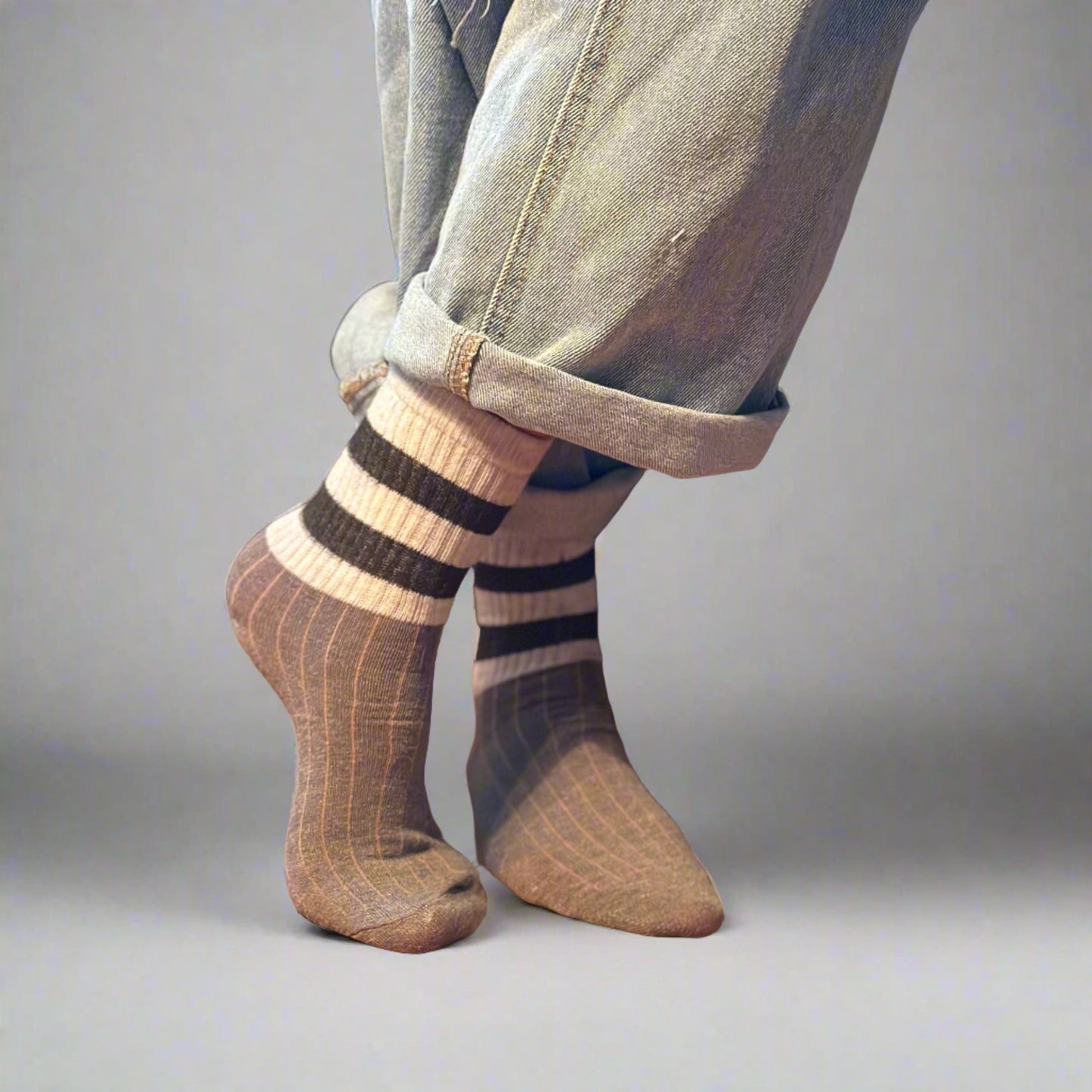 Vintage Striped Crew Sock