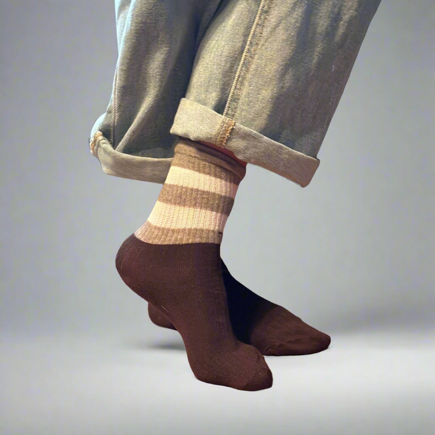 Vintage Striped Crew Sock