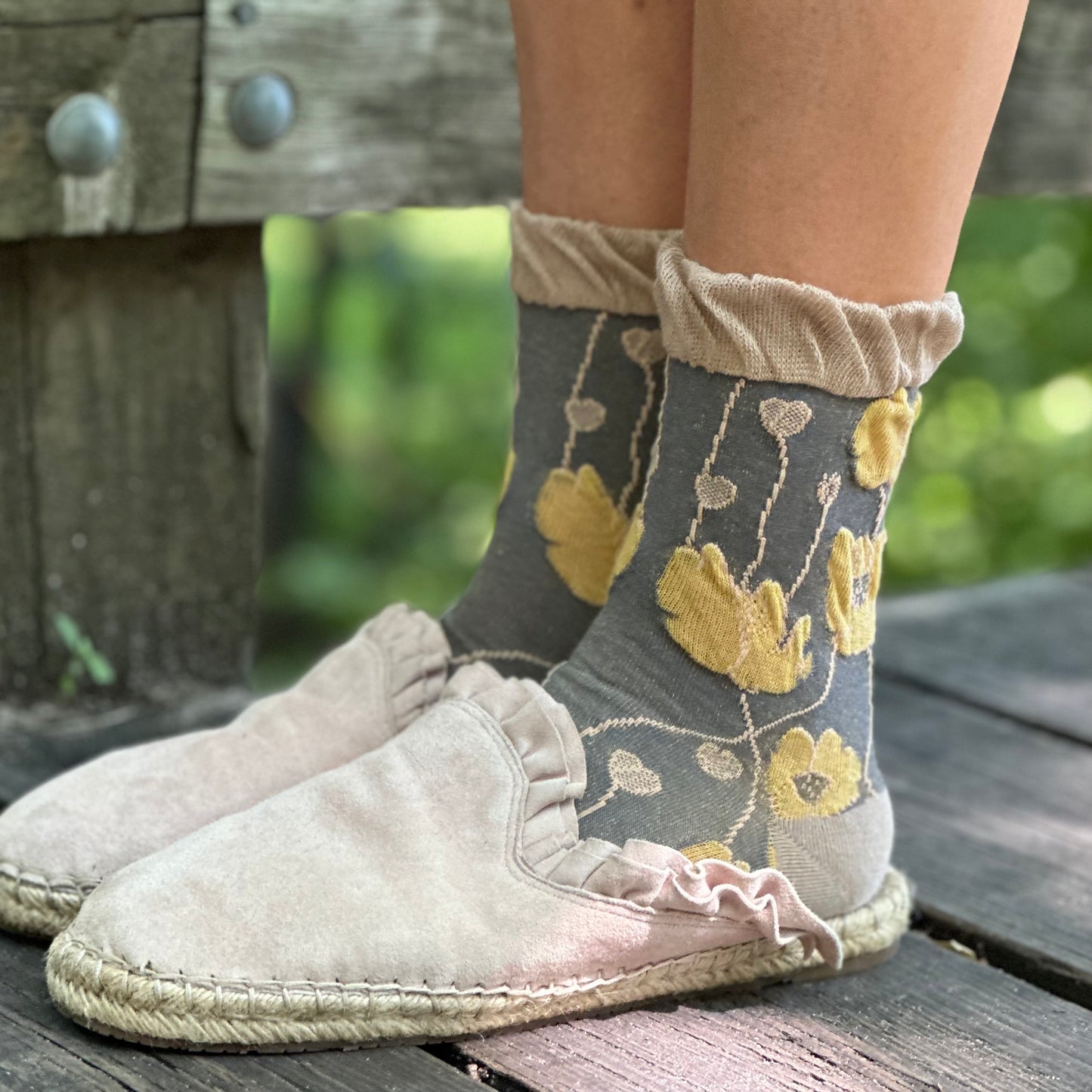 Fleur Fashion Crew Socks.