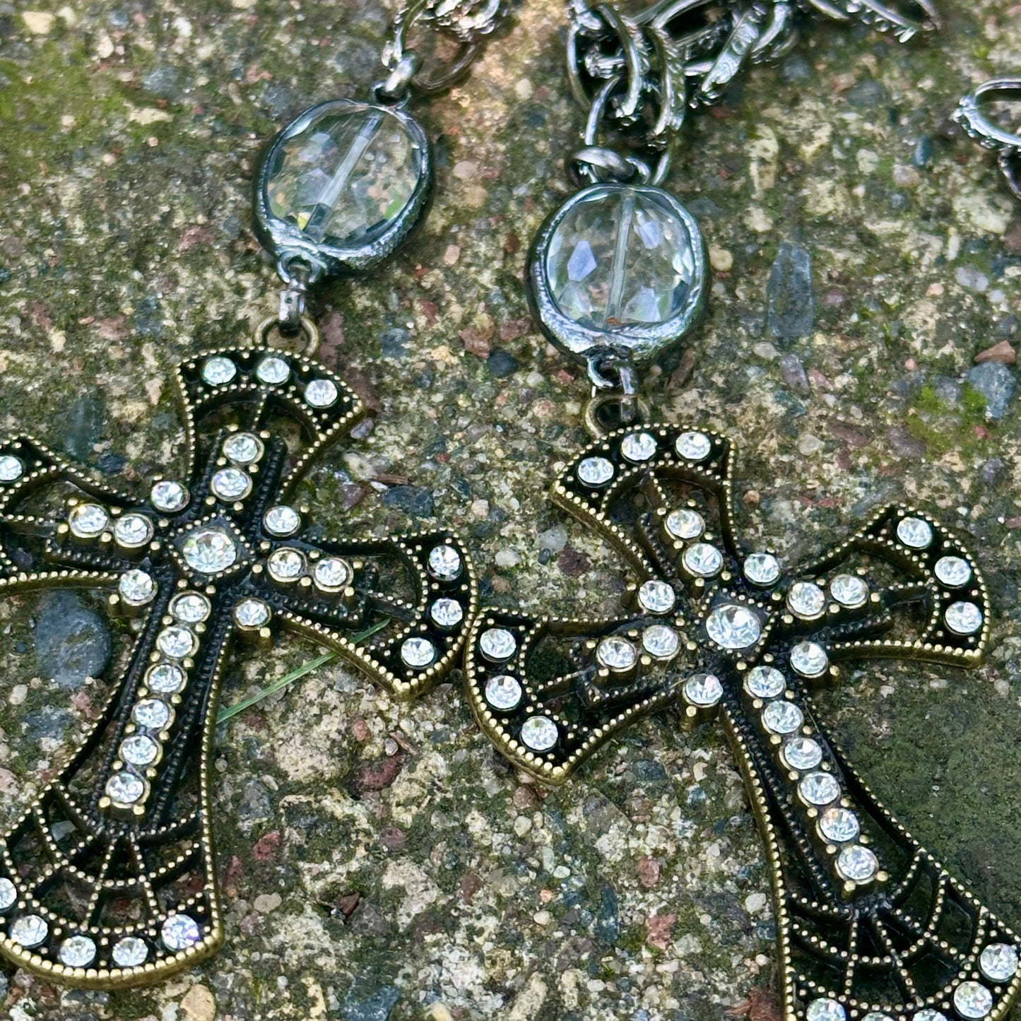 Granger Cross Bling Pendant Necklace.