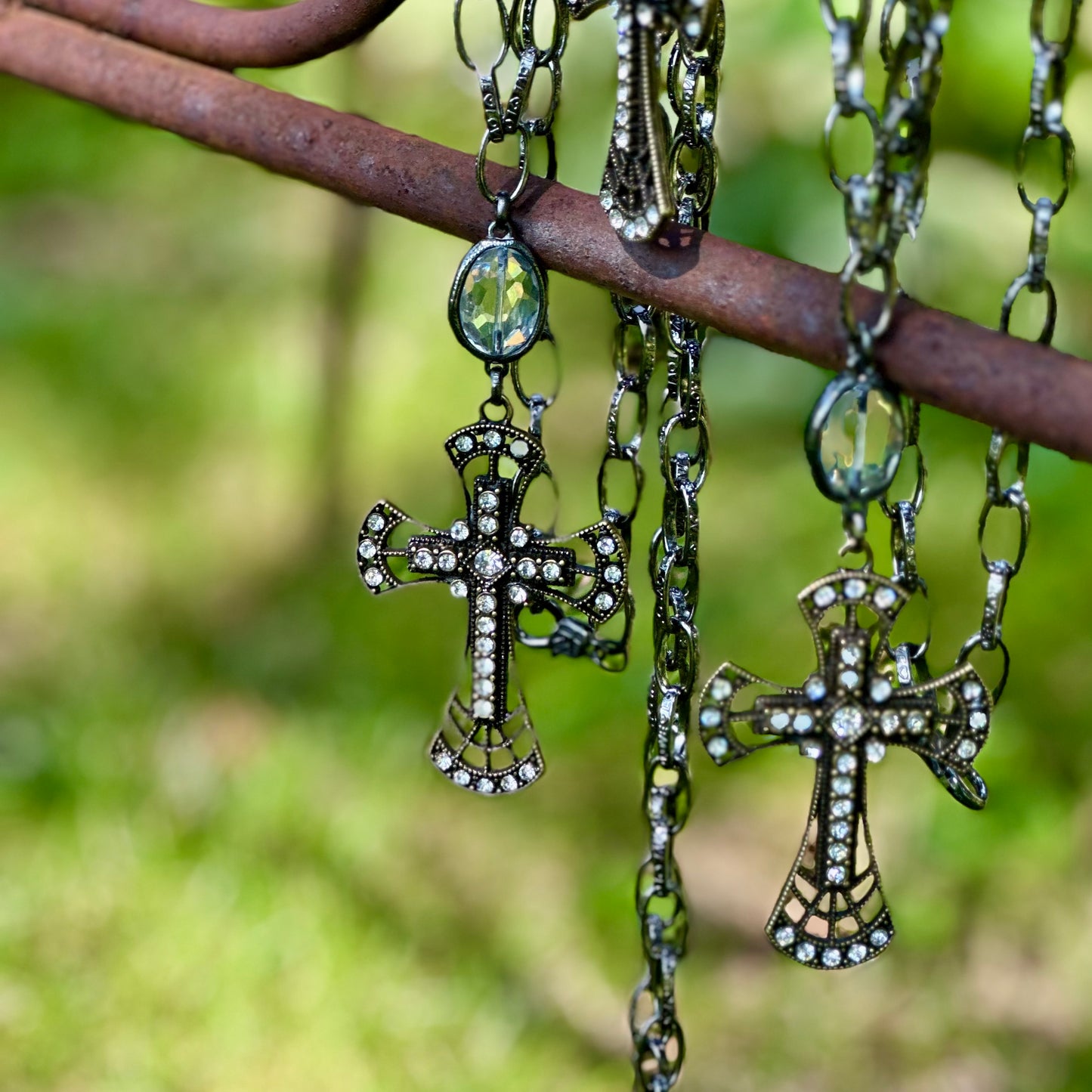 Granger Cross Bling Pendant Necklace.