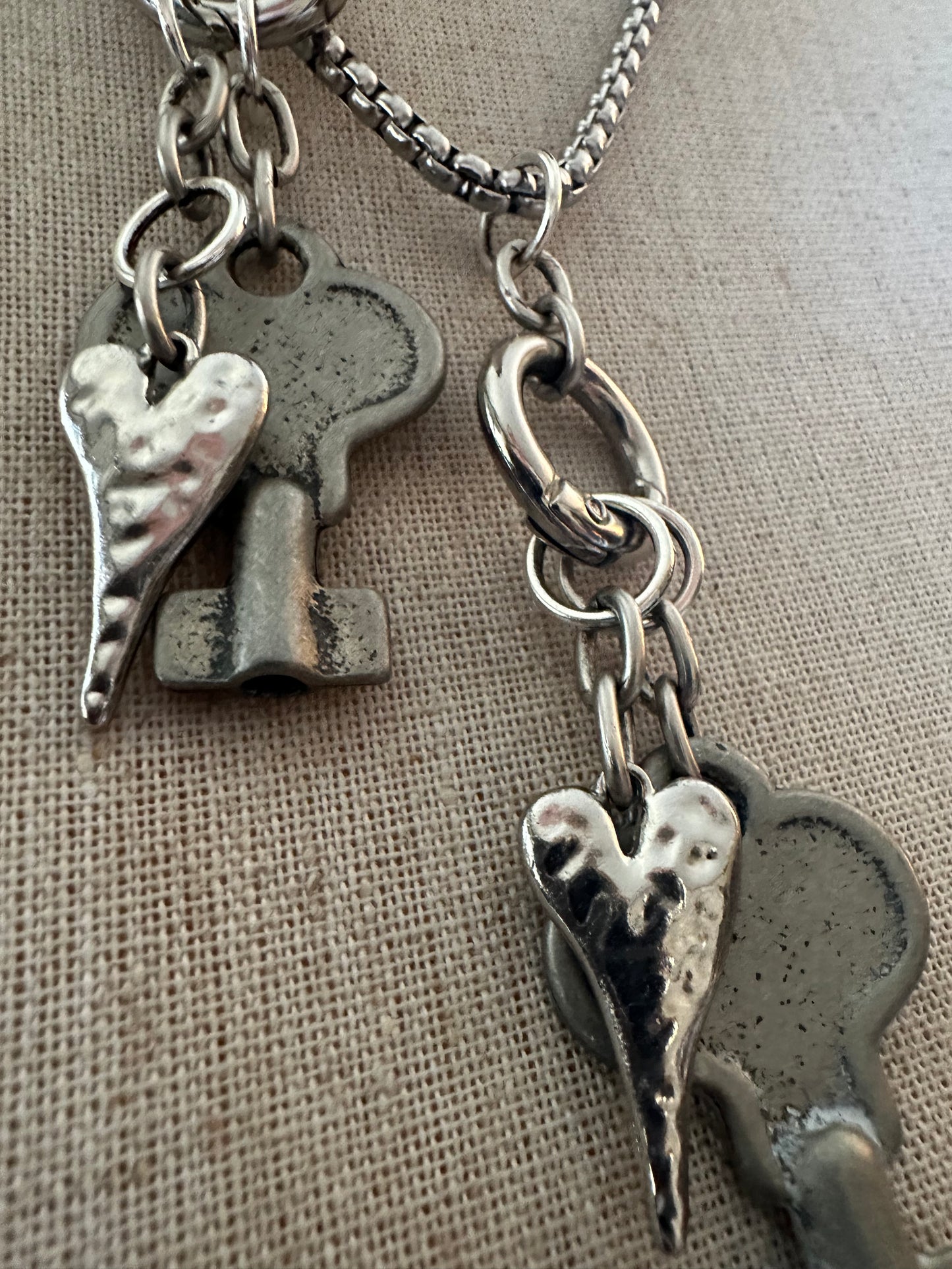 Key to Love Charm Necklace - Silver Smith Collection