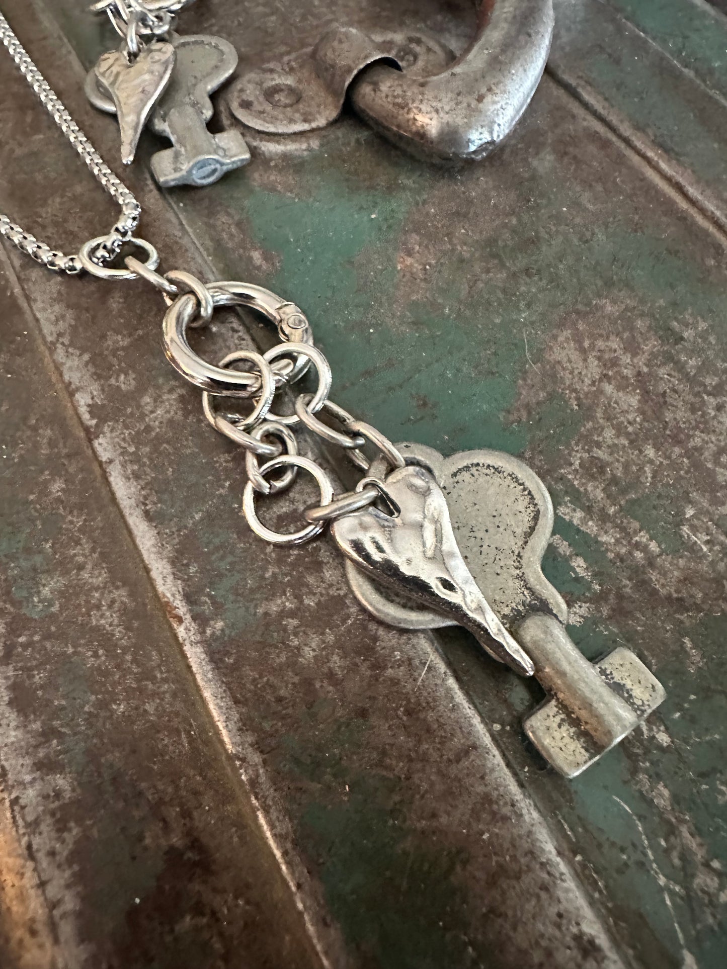 Key to Love Charm Necklace - Silver Smith Collection