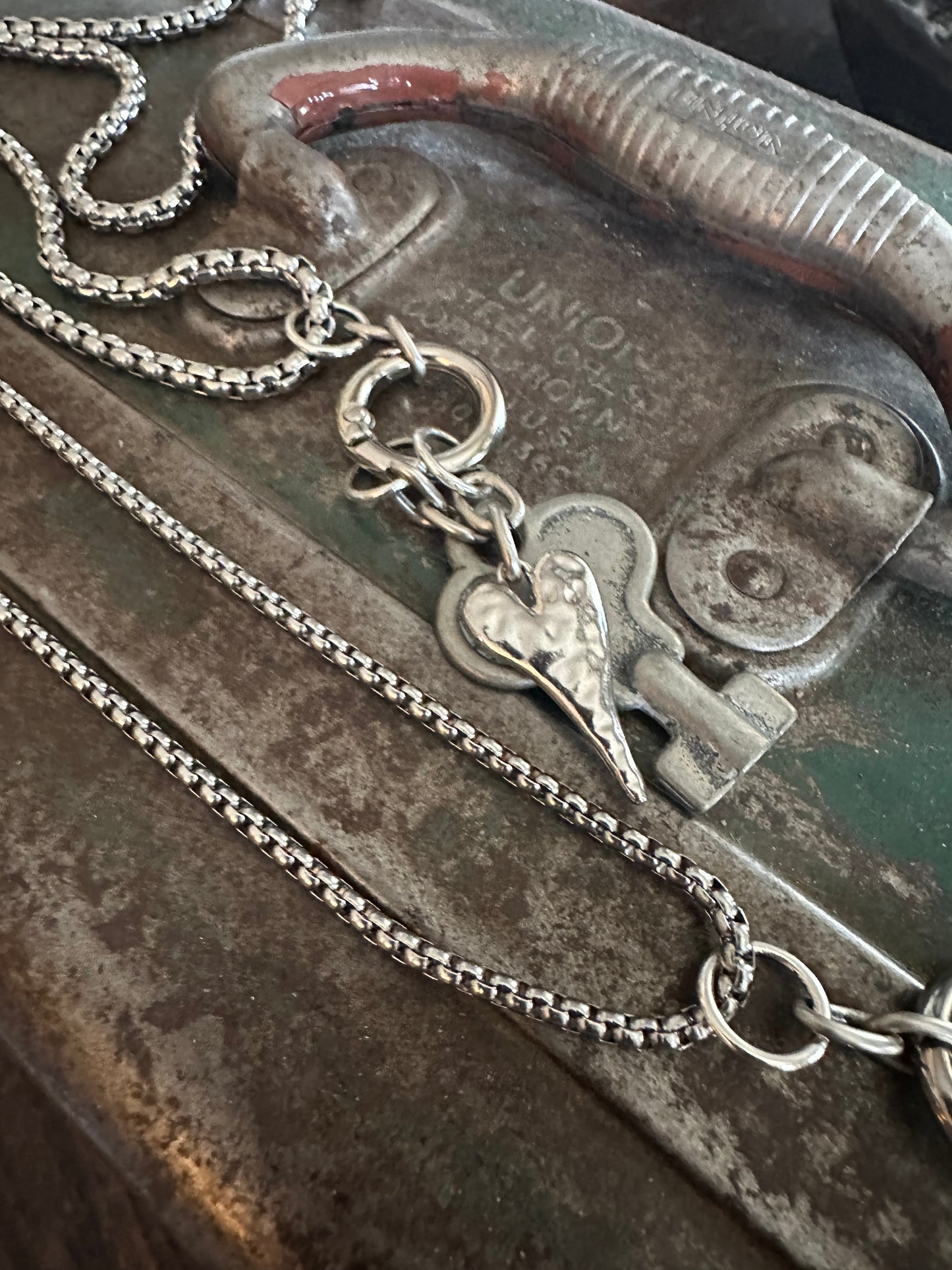 Key to Love Charm Necklace - Silver Smith Collection