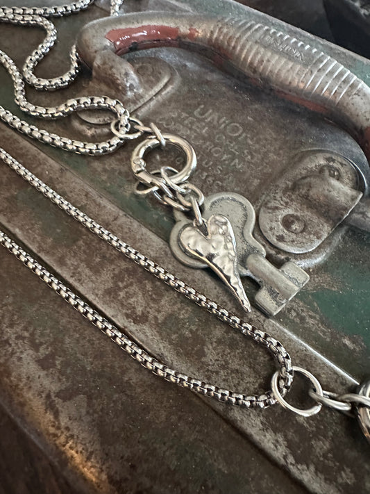 Key to Love Charm Necklace - Silver Smith Collection