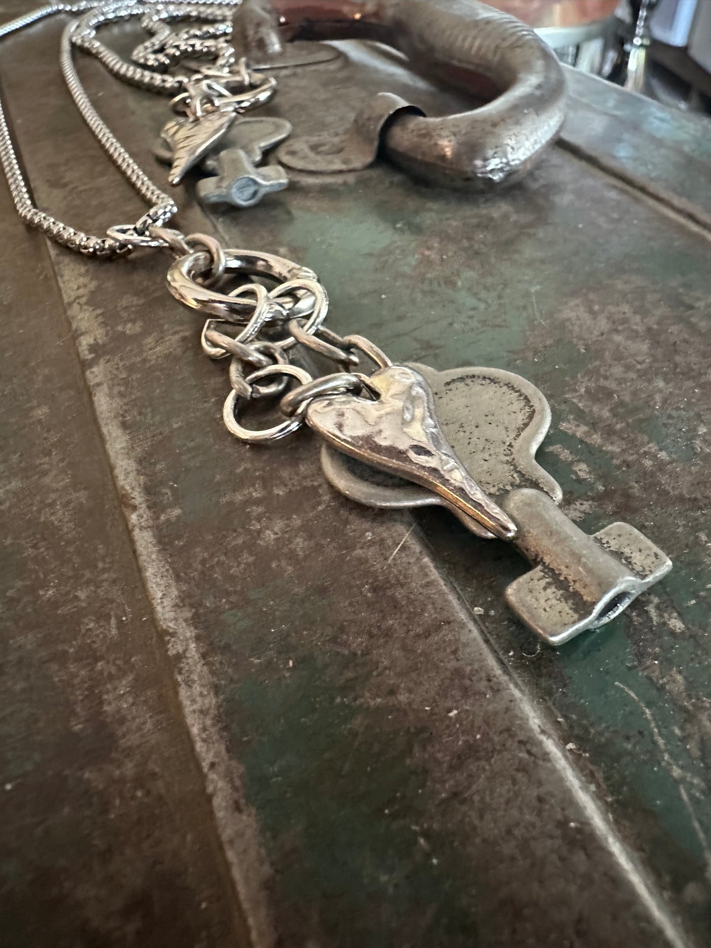 Key to Love Charm Necklace - Silver Smith Collection