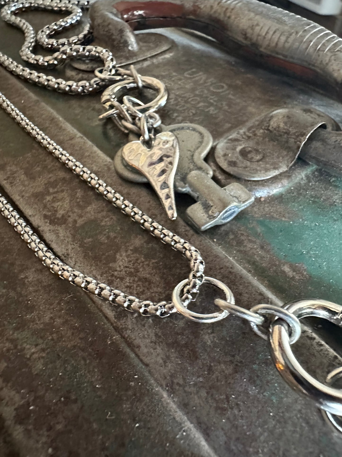 Key to Love Charm Necklace - Silver Smith Collection