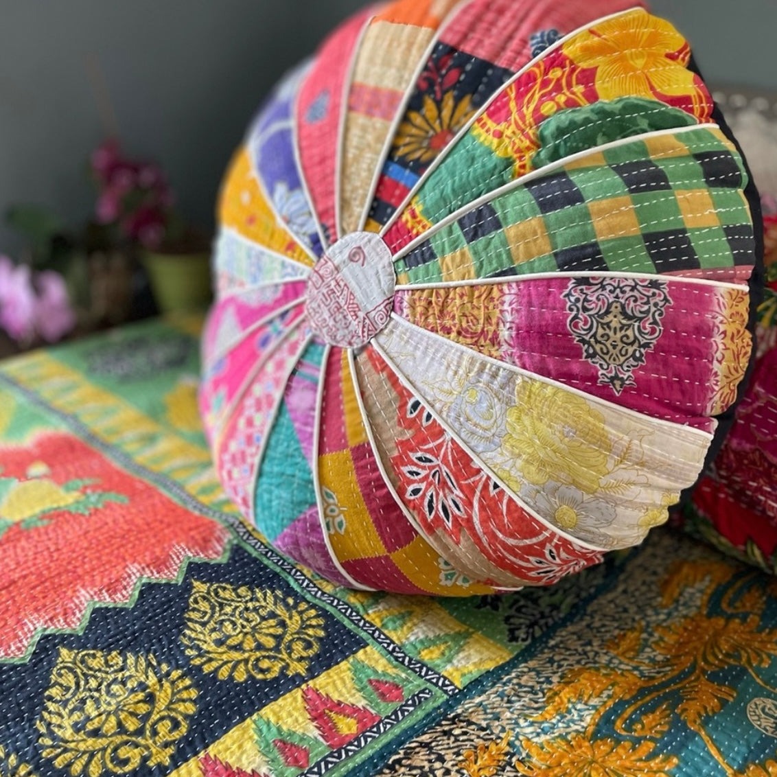 Sari Meditation Pillow. COVER ONLY!